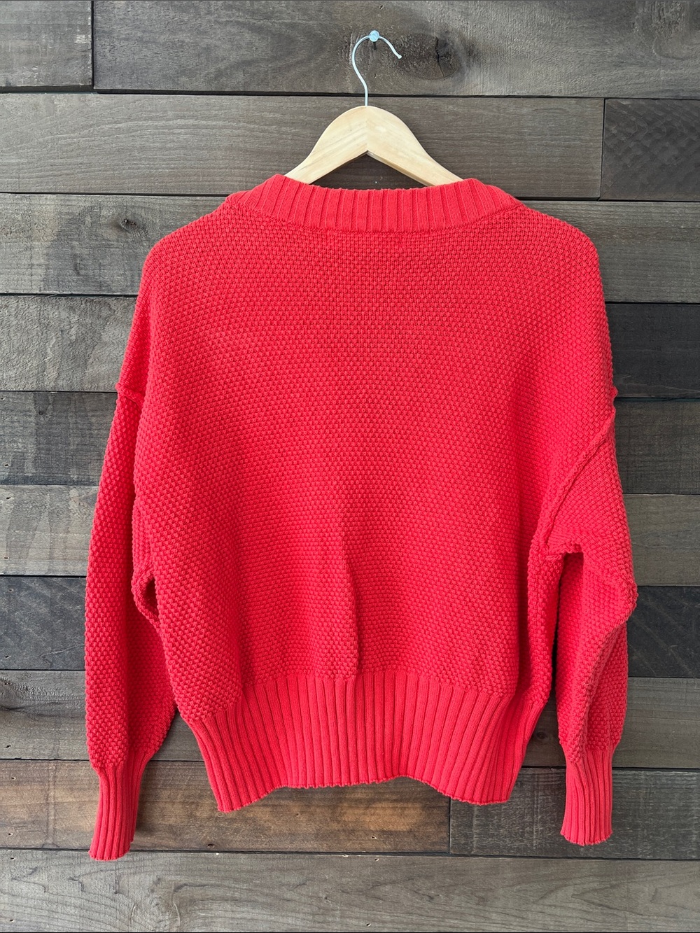 Free People Beach Women's free-est Hailee Cardi Sweater in Red/Orange Size Small - Picture 5 of 8